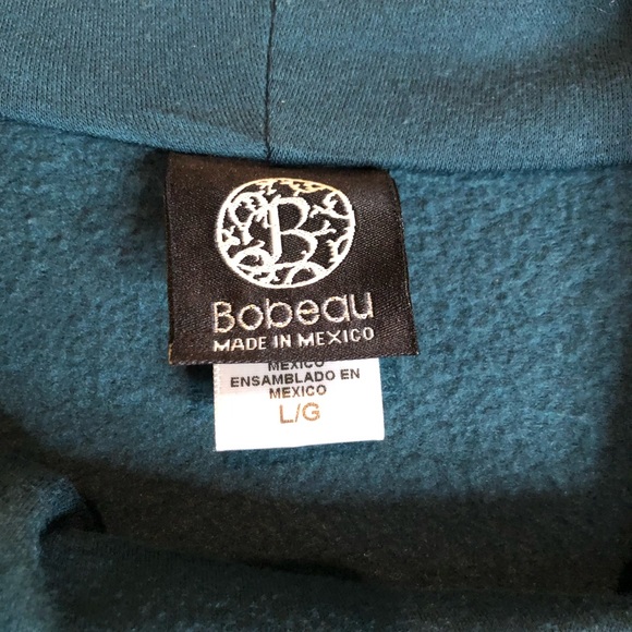 Bobeau green wrap sweater size L - Picture 3 of 4